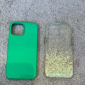 Green and Glitter Phone Case Set